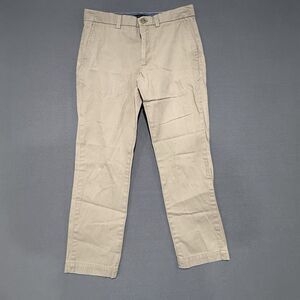 Banana Republic Aiden Chino Pants Mens 32x30 Khaki Flat Front Stretch Cotton